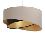 Lampa wisząca beżowo brązowo złota - wersja budżetowa