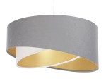 Lampa wisząca szaro biało złota - wersja budżetowa 