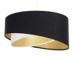 Lampa wisząca czarno biało złota - wersja budżetowa  
