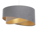 Lampa wisząca szaro beżowo złota - wersja budżetowa 