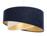 Lampa wisząca granatowo biało złota - wersja budżetowa  