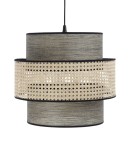 Lampa wsziąca rattanowa Rotang May beżowo czarna