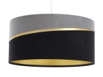 Lampa wisząca Swing szaro czarna 