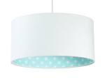 Lampa wisząca Bella miętowa z białymi gwiazdkami