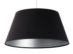 Lampa wisząca satynowy stożek Mirabel czarno srebrny 