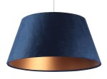  Lampa wisząca aksamit stożek Olena granatowo miedziany 
