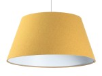 Lampa wisząca filcowy stożek Ravena musztardowo biała