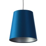 Lampa wisząca stożek granatowo srebrny