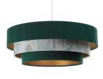 Potrójna lampa wisząca TRINITI zielona z dekorem ICE