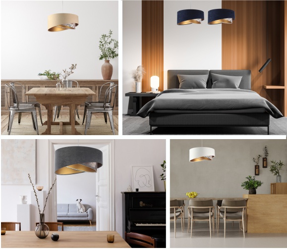 Lampy asymetryczne - aranżacja inspiracja
