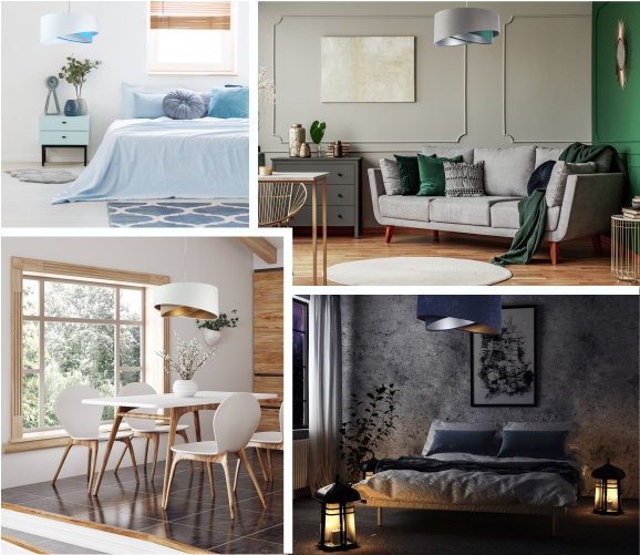 Lampy asymetryczne - aranżacja inspiracja