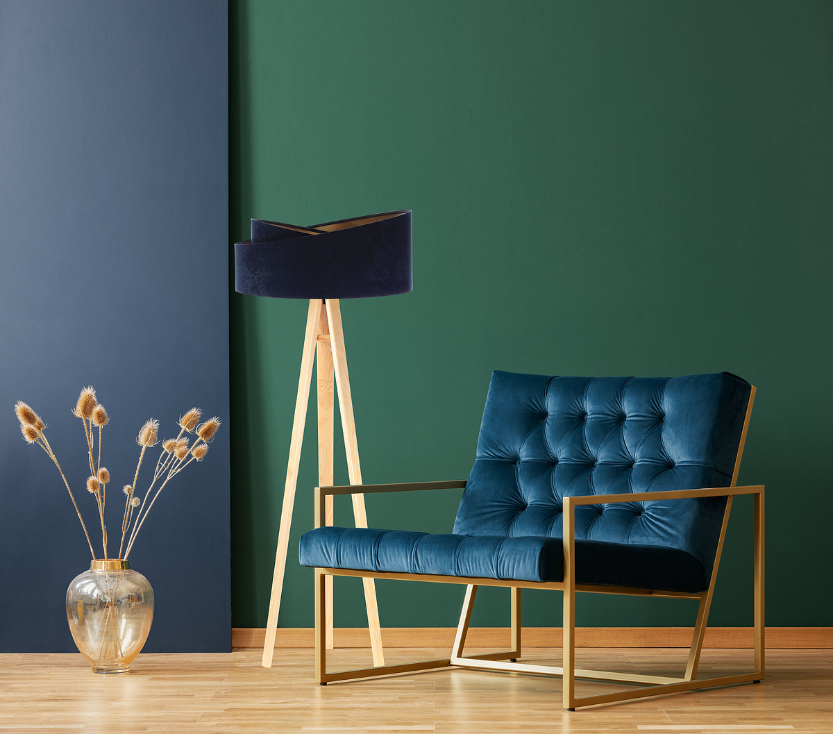 Arianna, lampa beżowo złota - aranżacja inspiracja