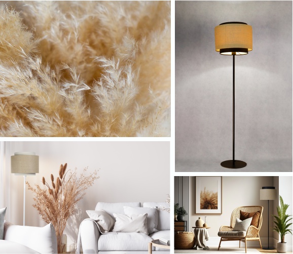 Lampa podłogowa Boho - aranżacja inspiracja